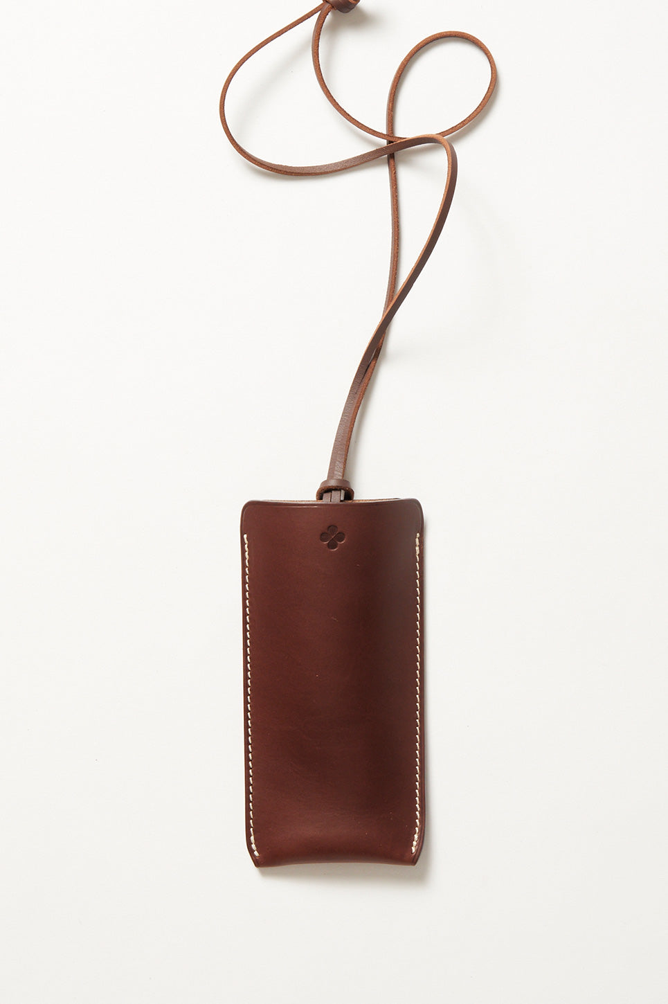 étui lunette bandoulière cuir marron