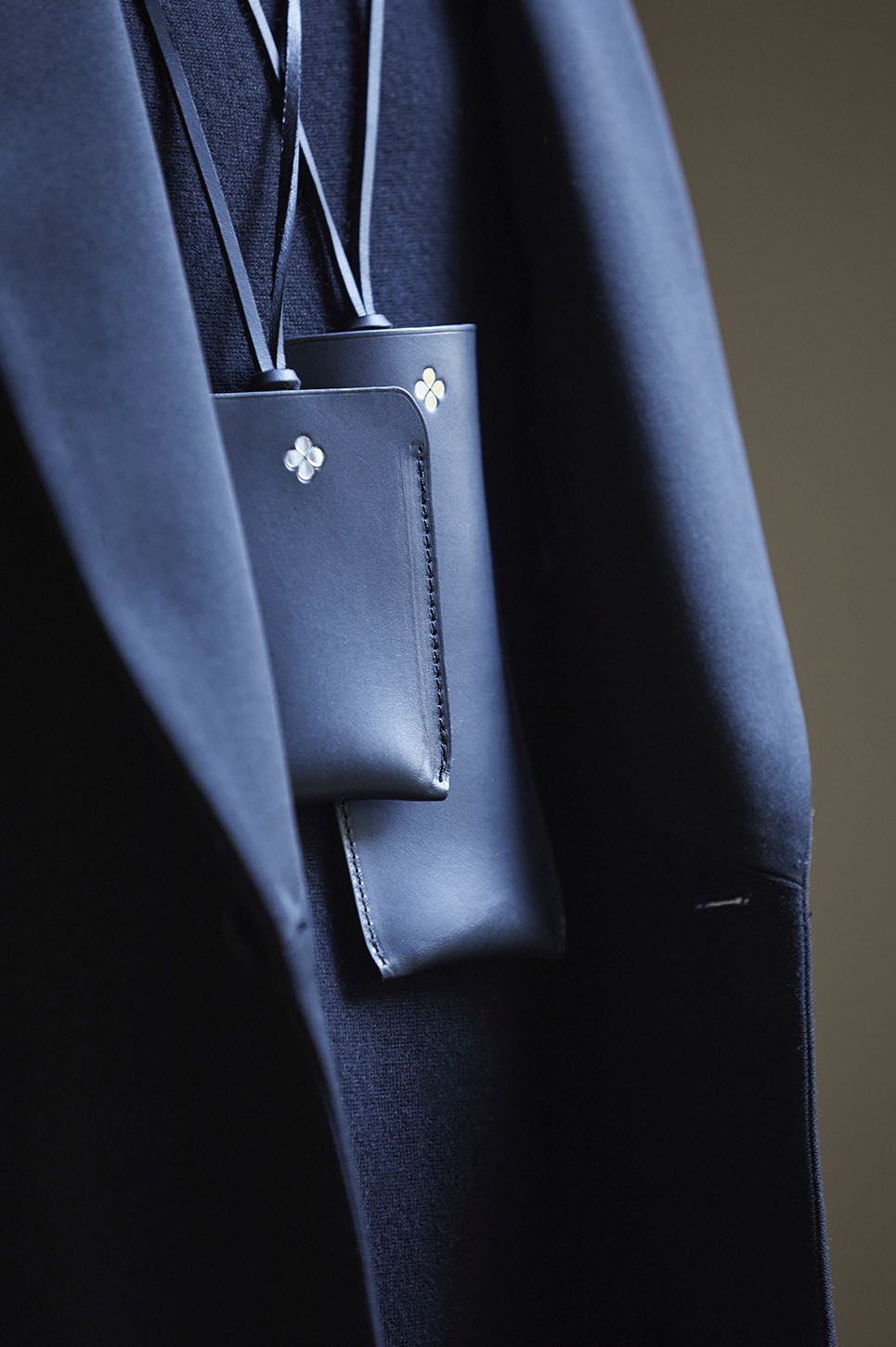 Porte-cartes homme cuir noir luxe DEL'EP