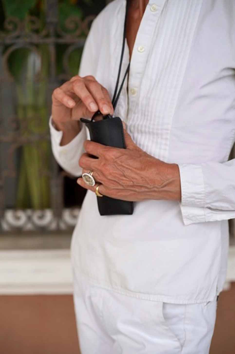 Nor leather glasses case with luxury card holder DEl'EP