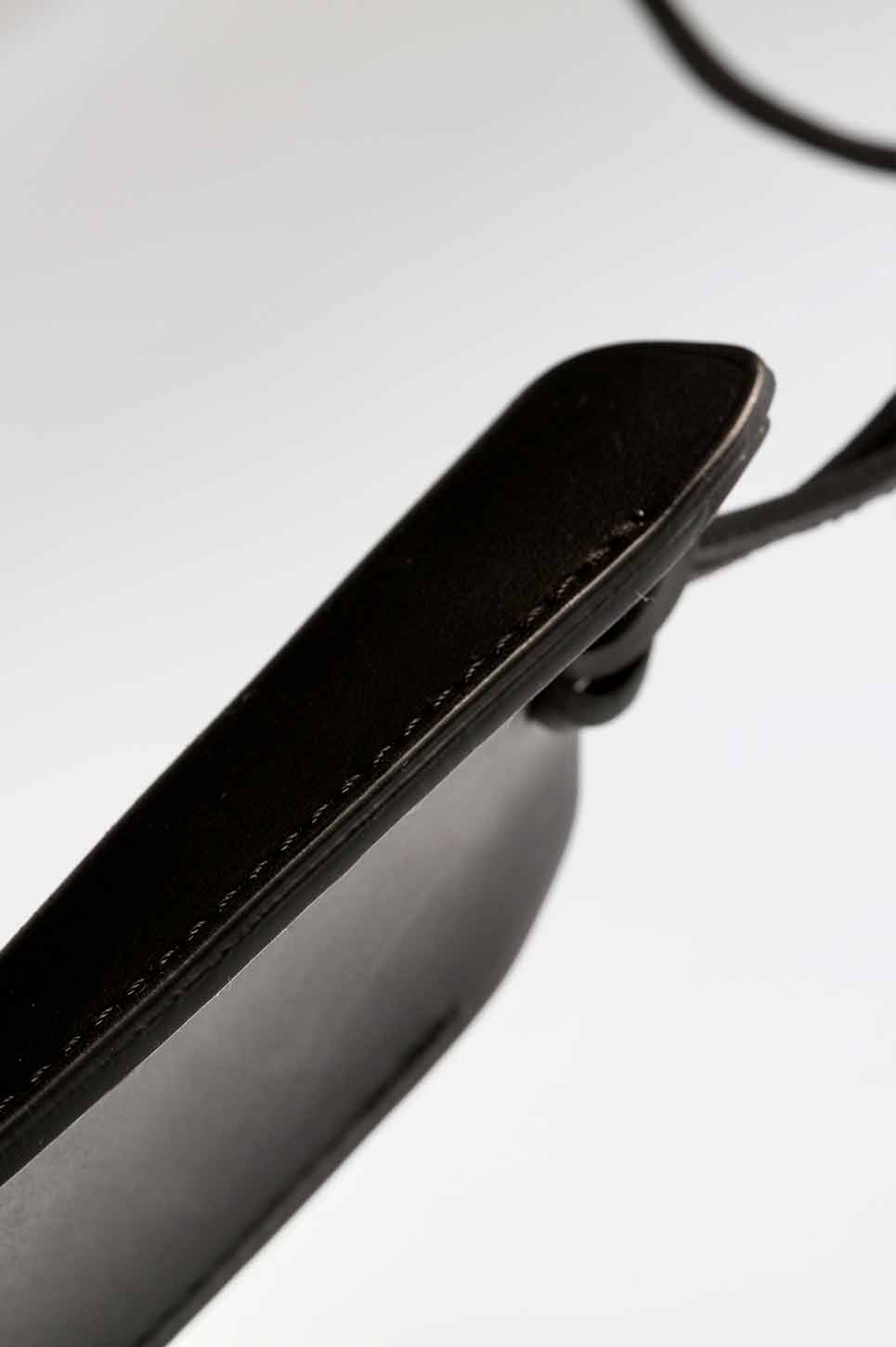 Luxury black leather spectacle cases DEL'EP