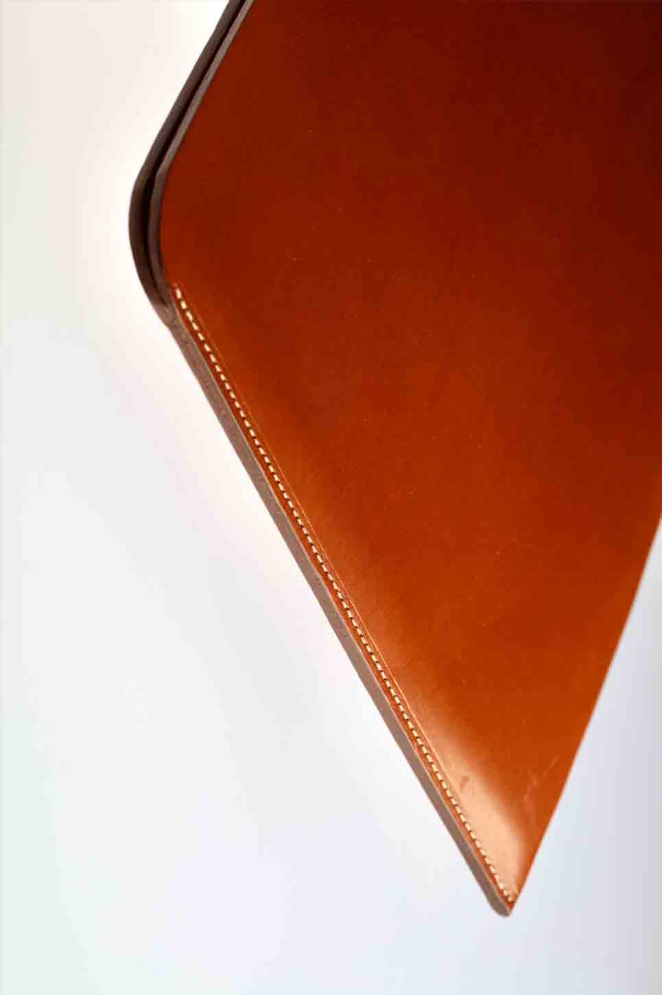 pochette ordinateur 13 pouces cuir lisse fauve