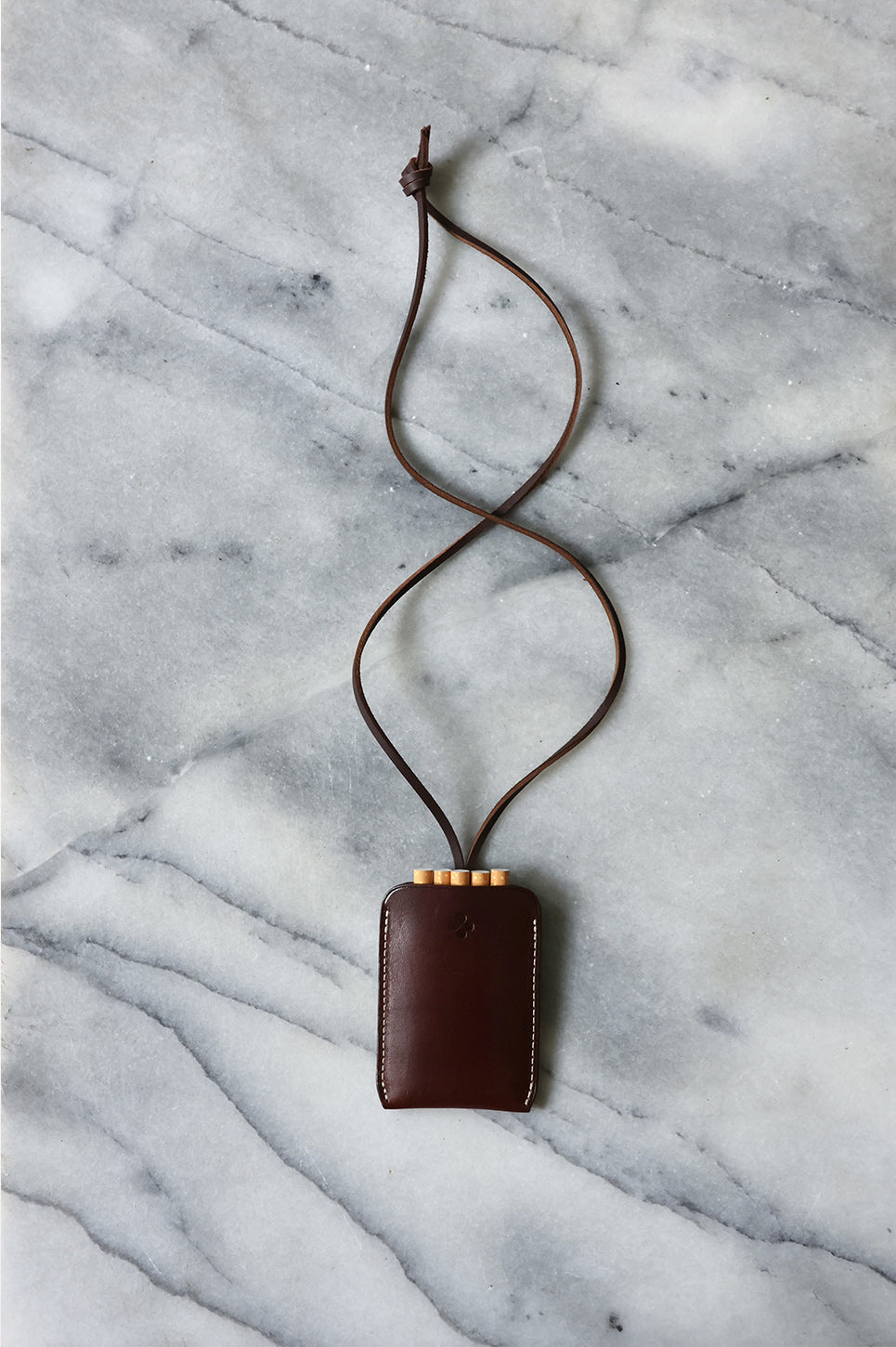 porte carte cuir marron
