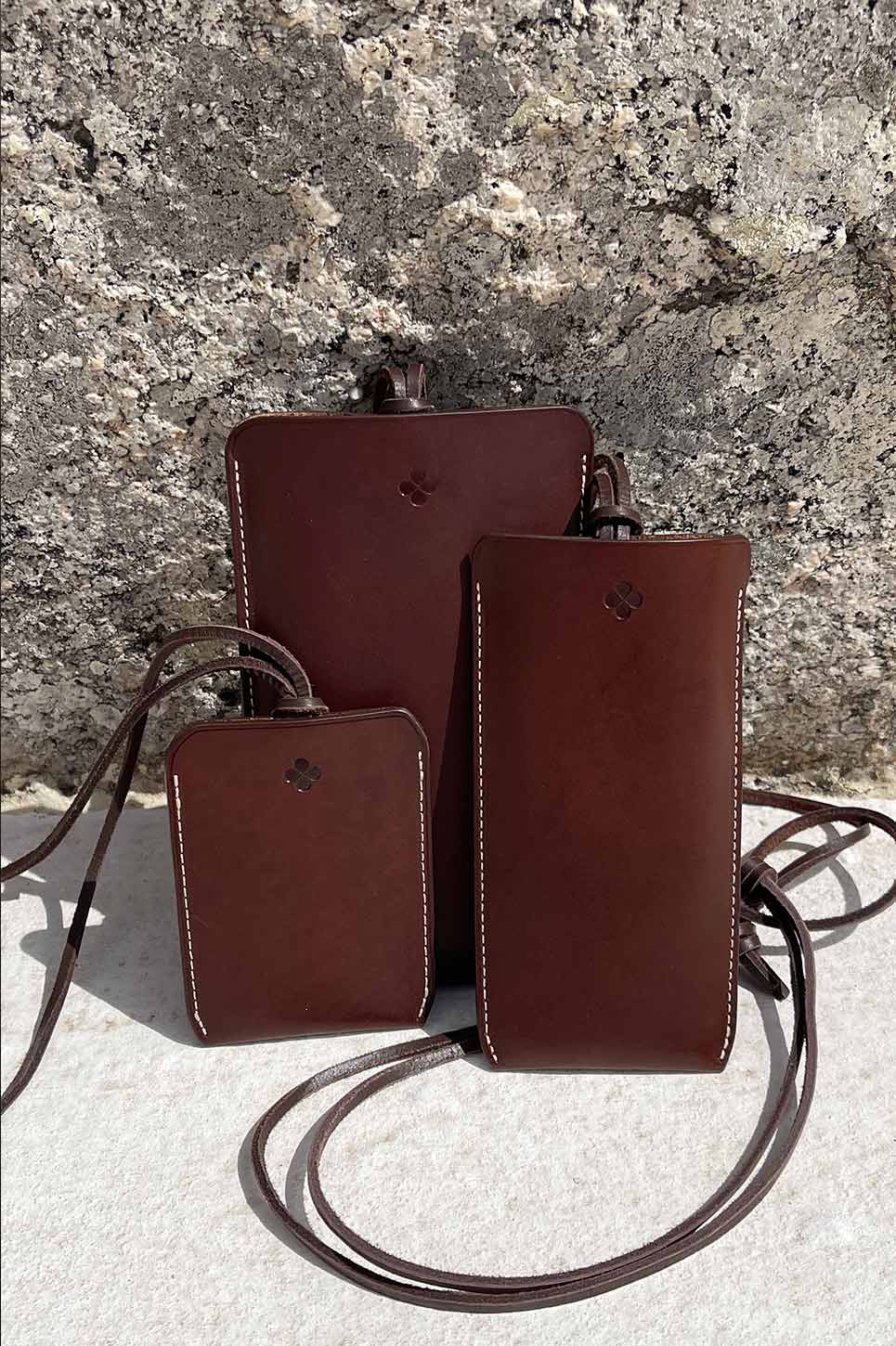 porte carte cuir marron