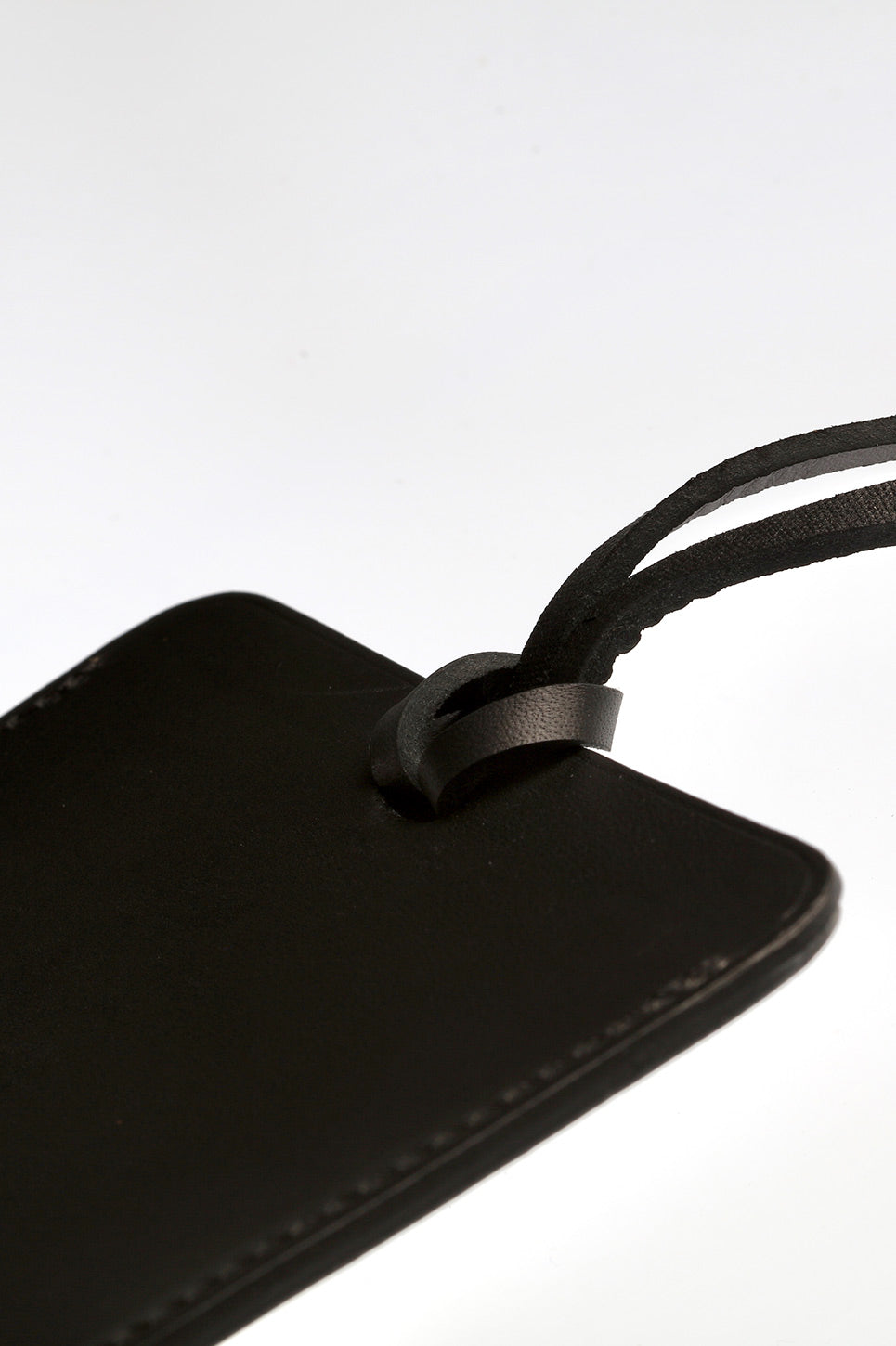 Black leather card holder