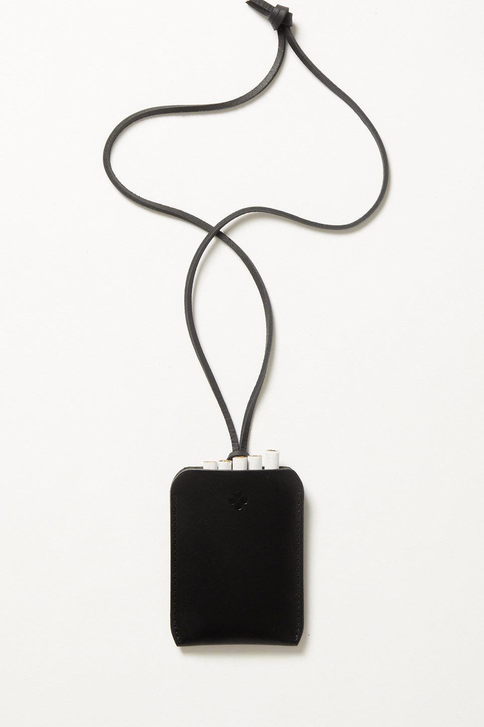 black leather card case