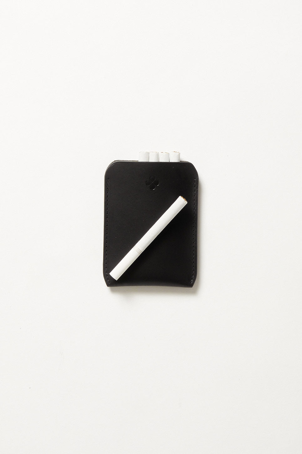 black leather card case