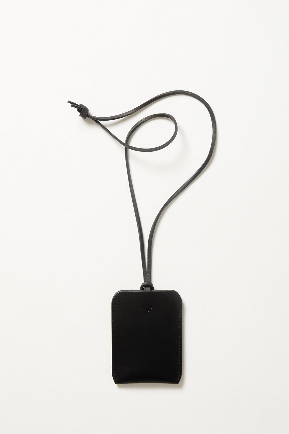 Black leather card holder