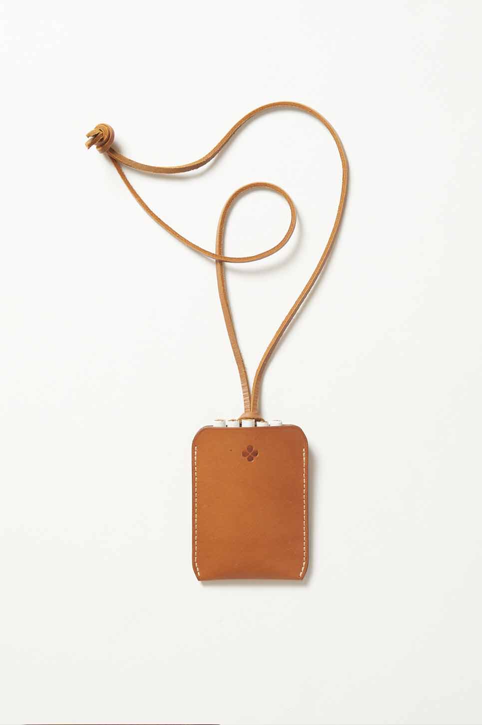 porte carte cuir fauve