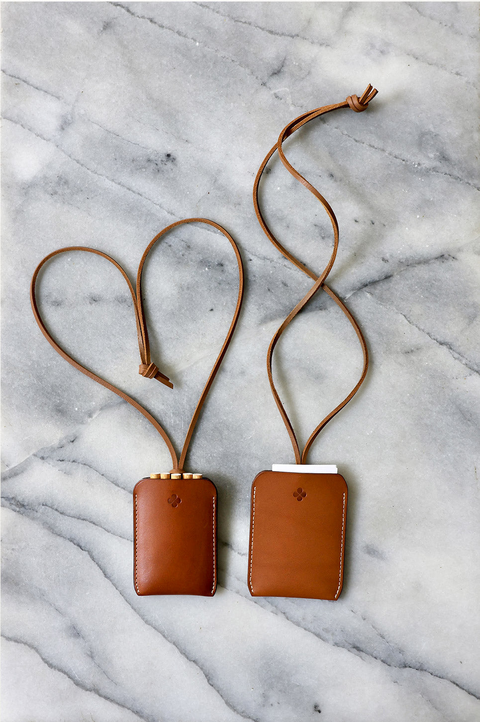 porte carte cuir fauve