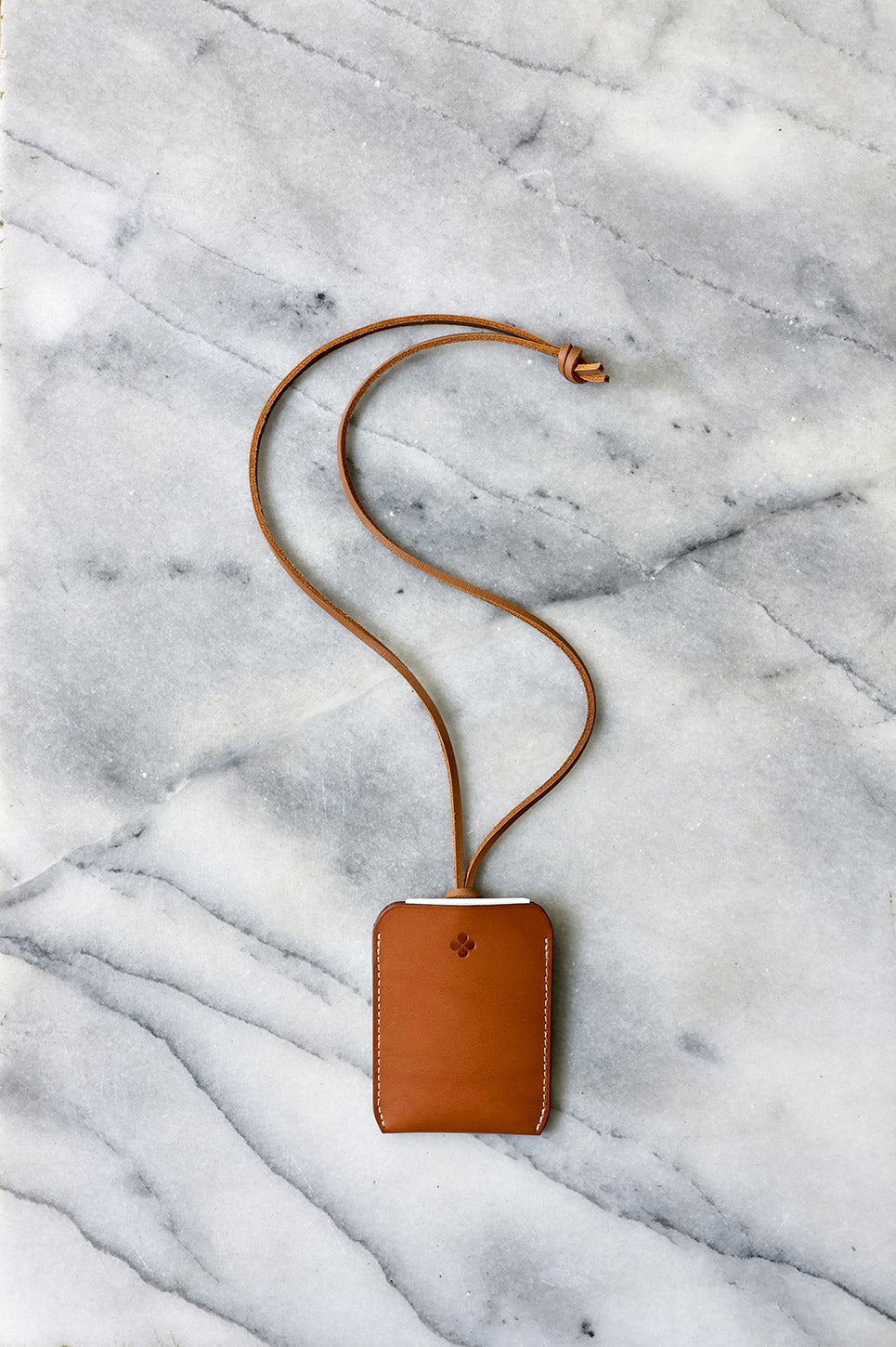 porte carte cuir fauve