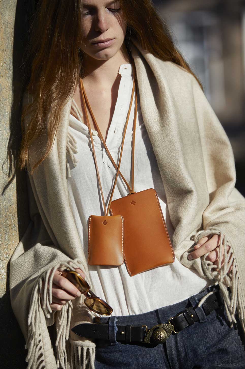 porte clés naturel bandoulière femme