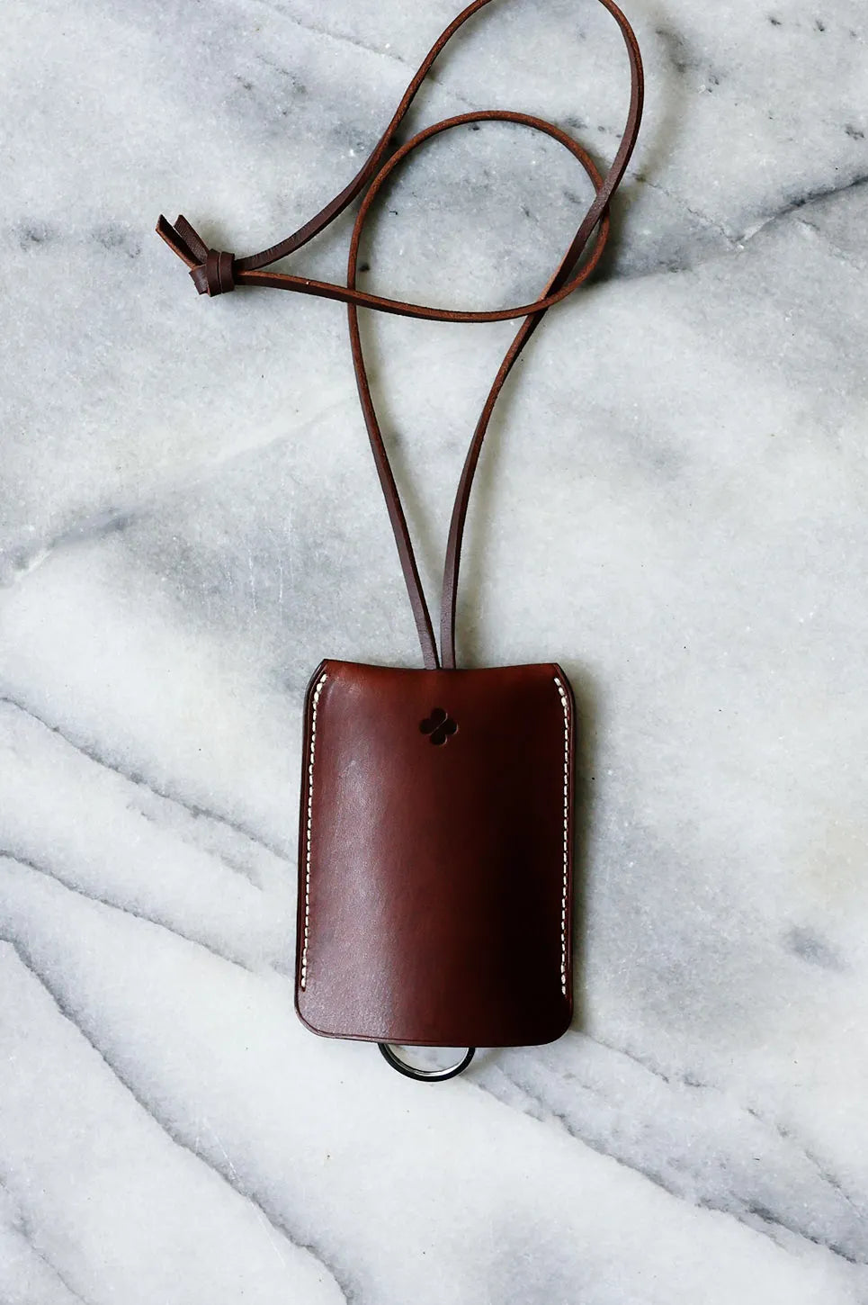 Women's leather key ring DEL'EP