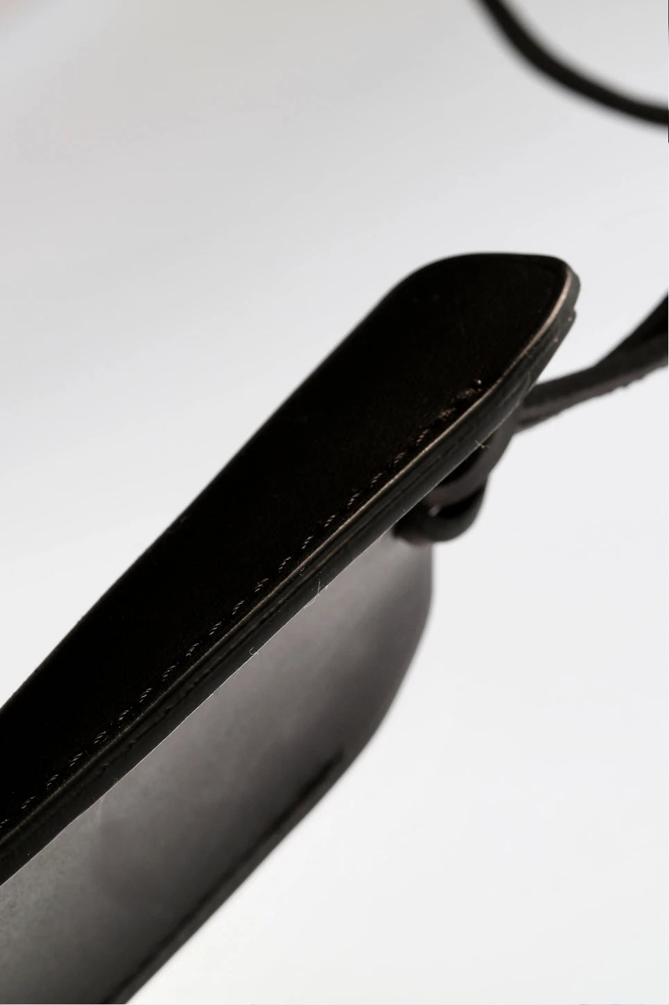 luxury black leather eyeglass case for men