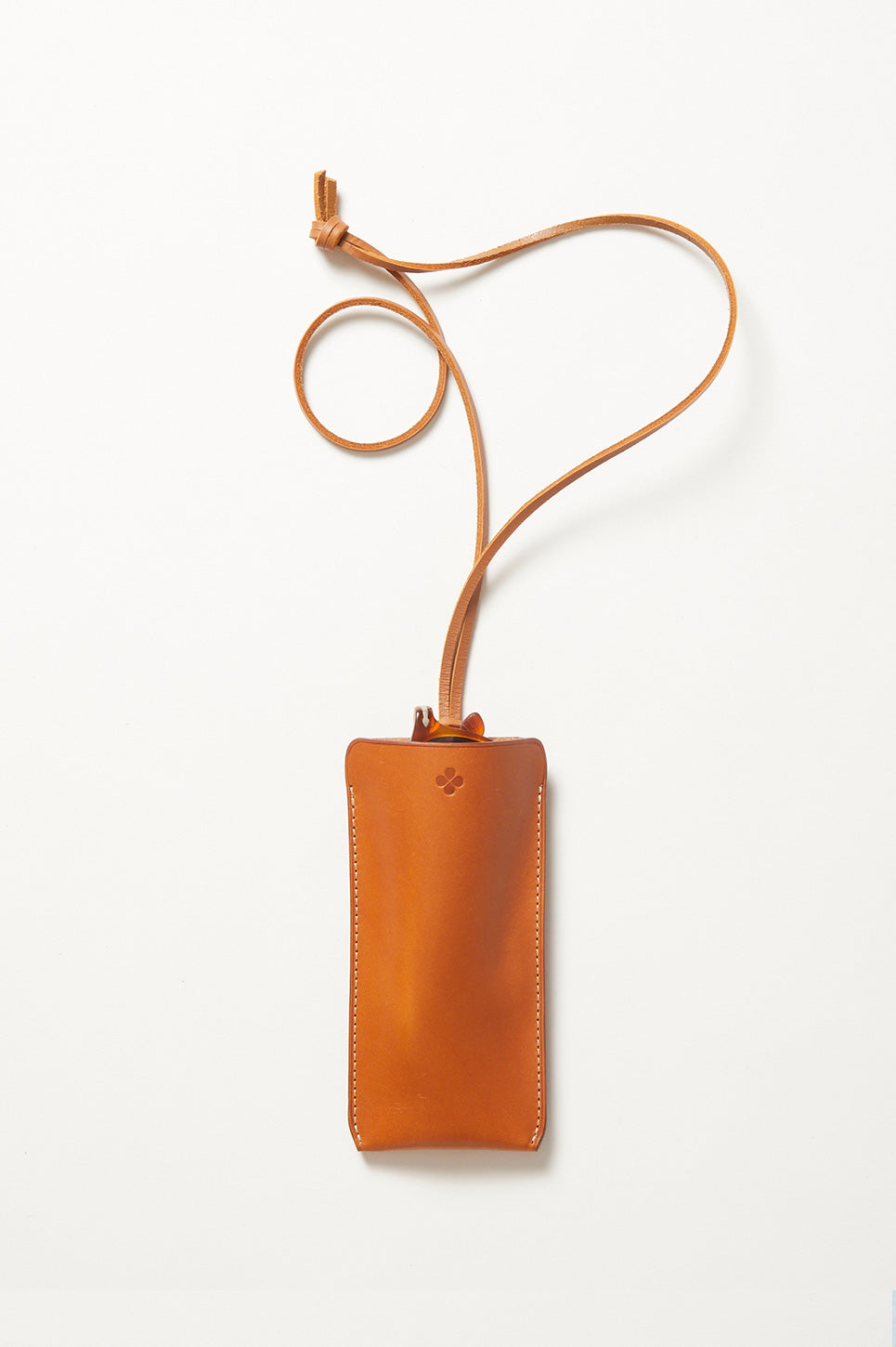 Fawn leather glasses case