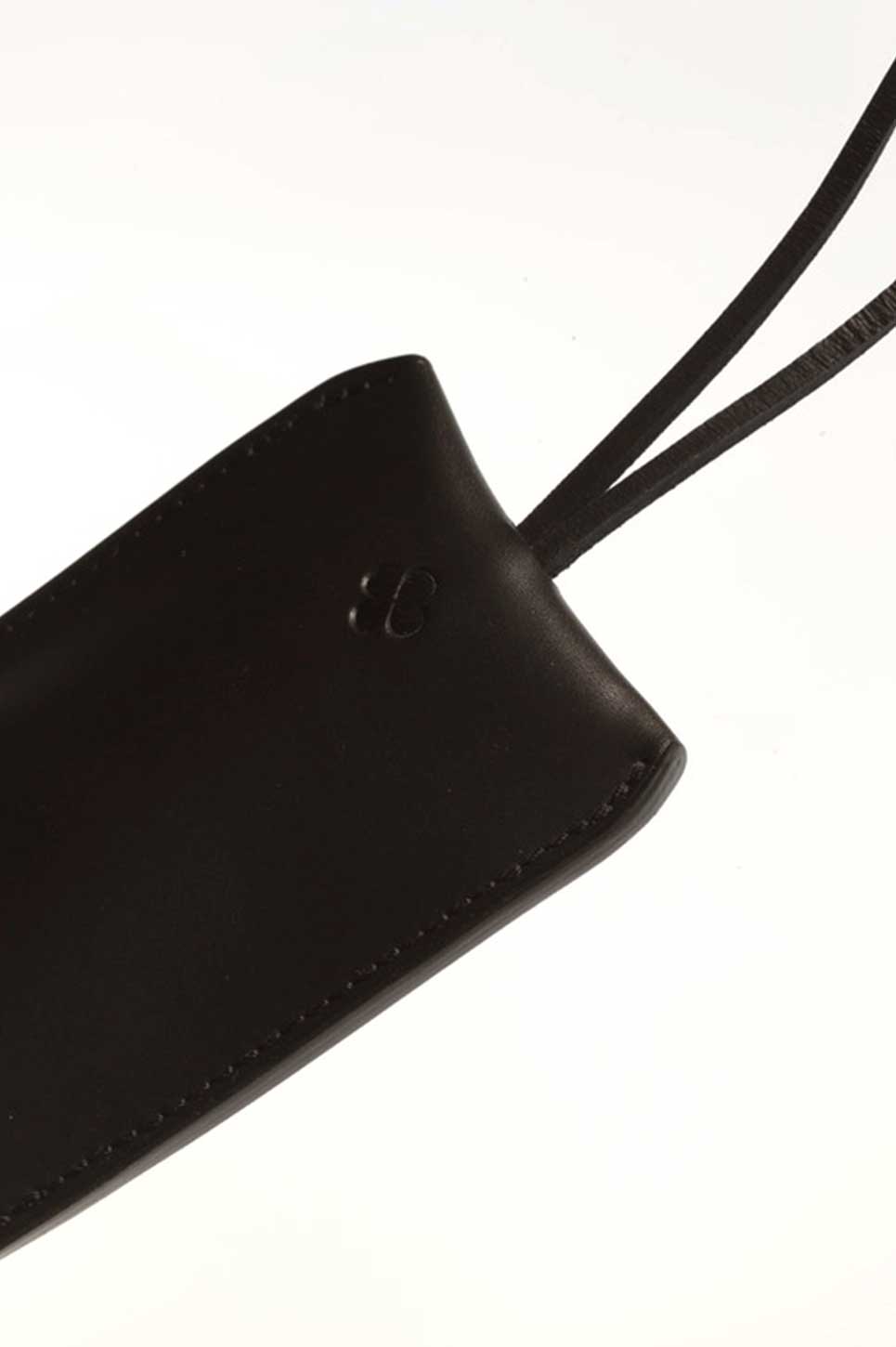 leather key case with shoulder strap