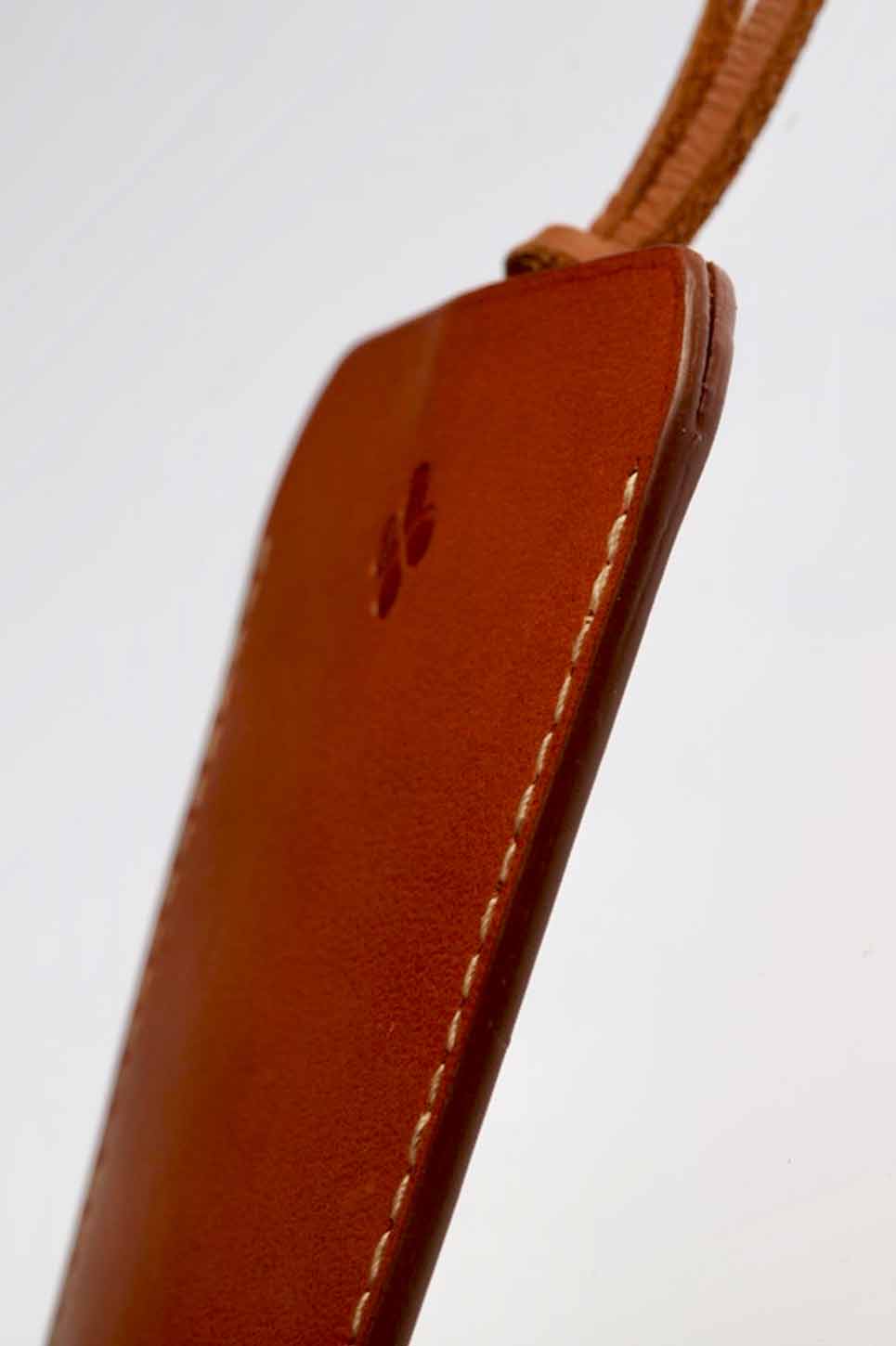 Porte-carte cuir personnalisé 97x73 mm couleur Fauve