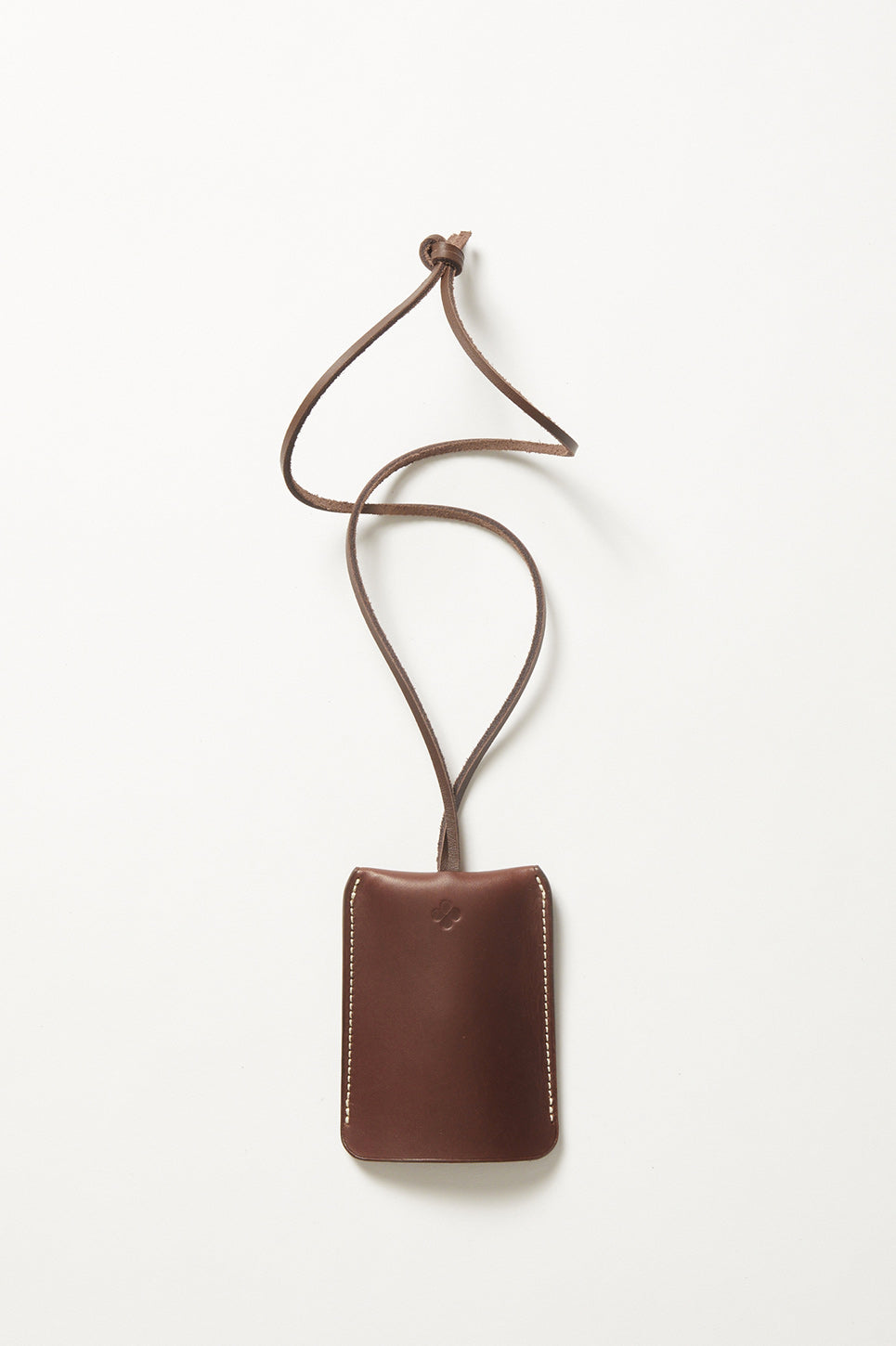 Women's brown leather key ring